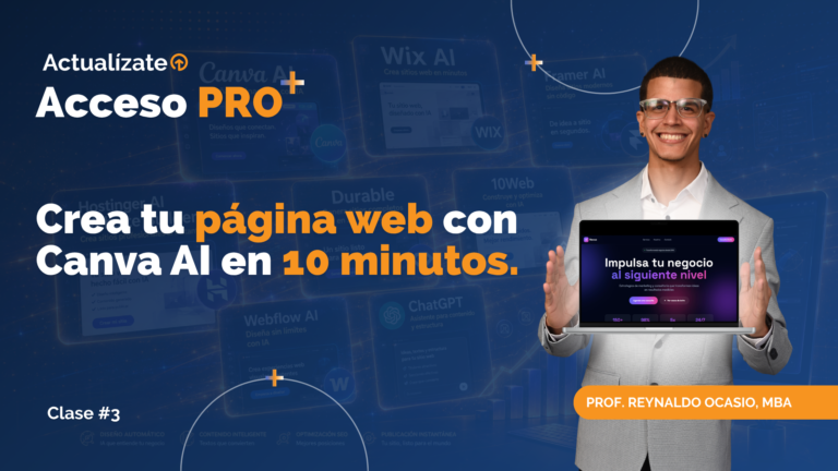 Clase de Acceso PRO: Crea tu página web en 10 minutos con Canva AI