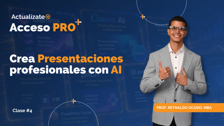 Clase de Acceso PRO: Crea presentaciones profesionales con AI